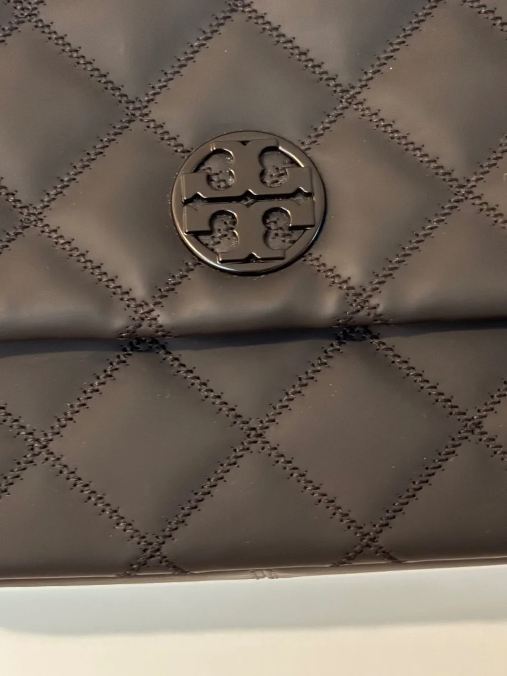 Tory Burch Matte Willa Handbag Bag Black Large